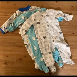 6 month fleece carters pajama lot